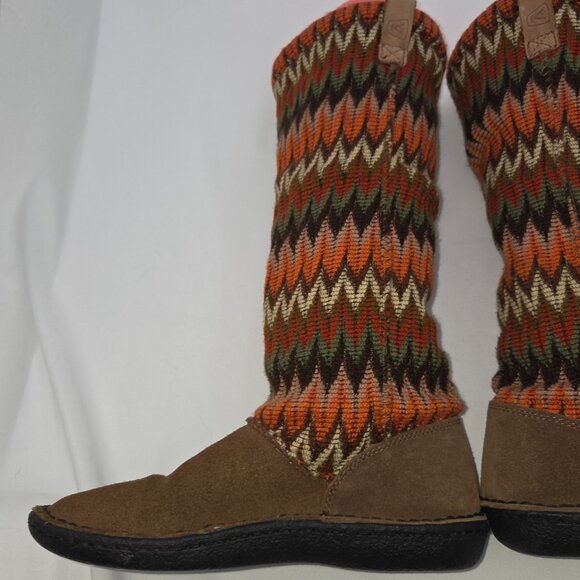 Keen The Alpine Knit Boot Orange/Brown/Rust/Olive Green - 5.5/6 - Picture 2 of 10